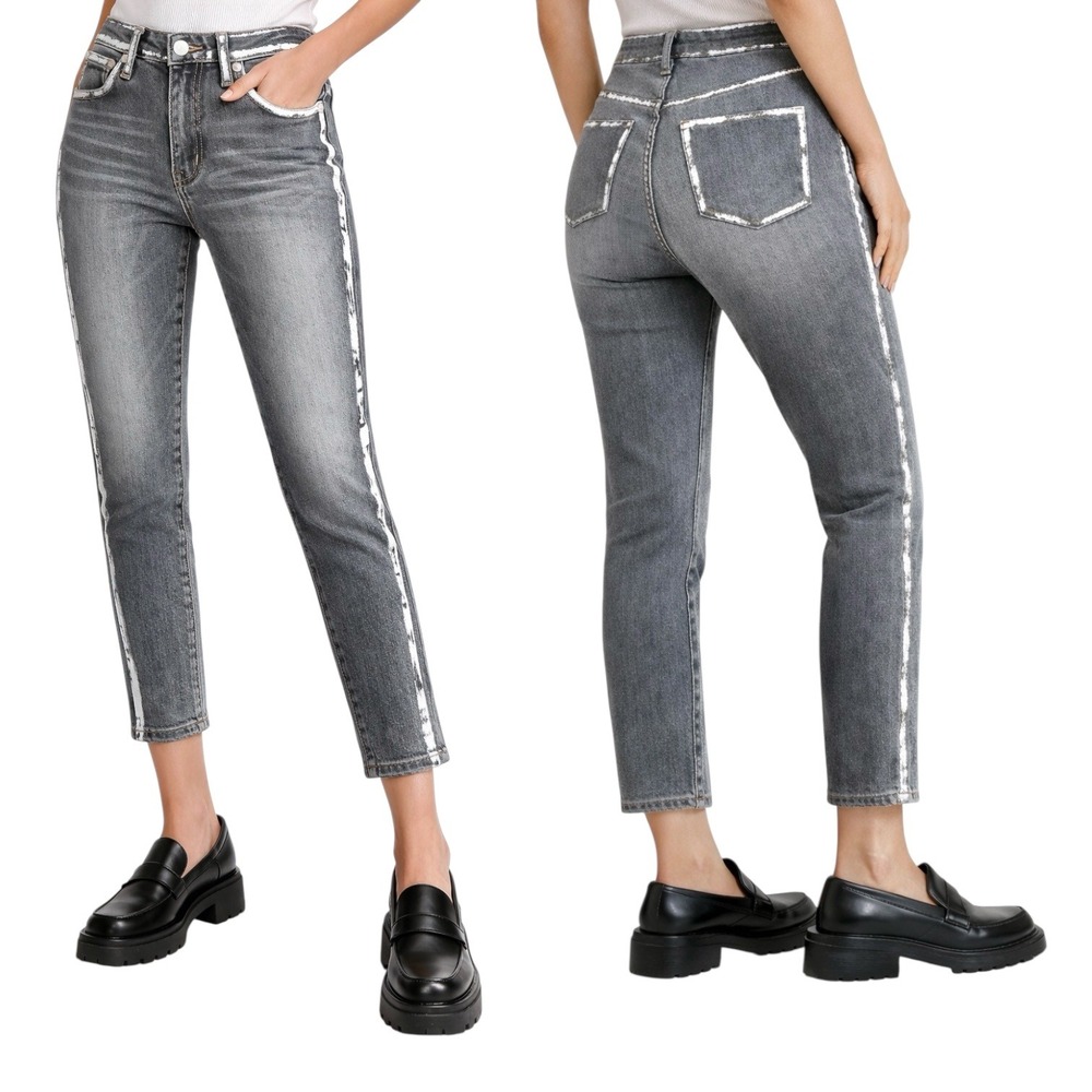SOFT SURROUNDINGS Ultimate Denim High Rise Foil Skinny Jeans. Size 6